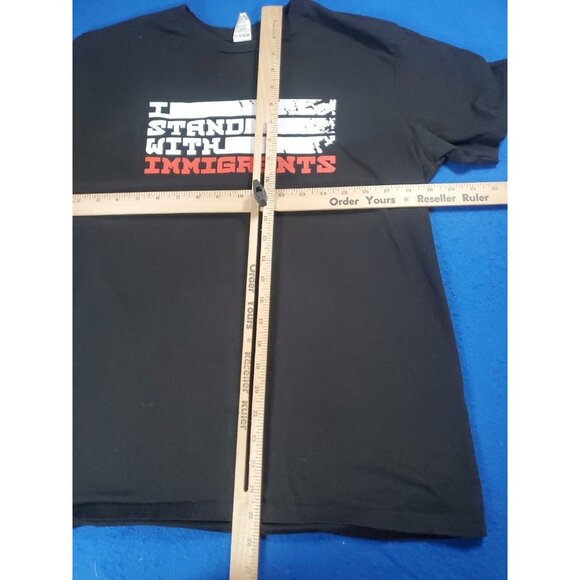 "I Stand With Immigrants" Black T-Shirt Men's Size Medium - Picture 7 of 14